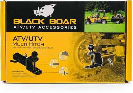 Camco 66024 Black Boar ATV/UTV Mount, 2" Ball 1 1/4" Shank