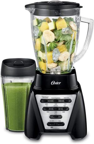 24oz Capacity - Oster Pro 1200 Plus Blender with Smoothie Cup, Black