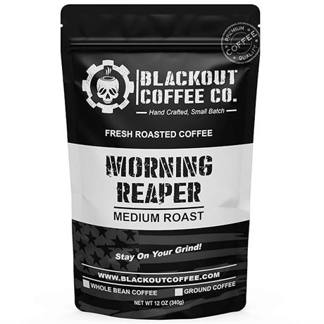 Blackout Coffee, Morning Reaper Medium Roast Coffee - 12 oz Bag
