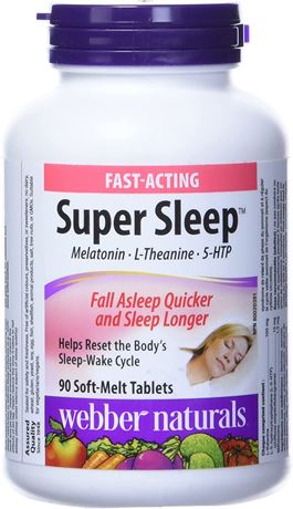 Webber Naturals Super Sleep (90 Tablets), 90 Count