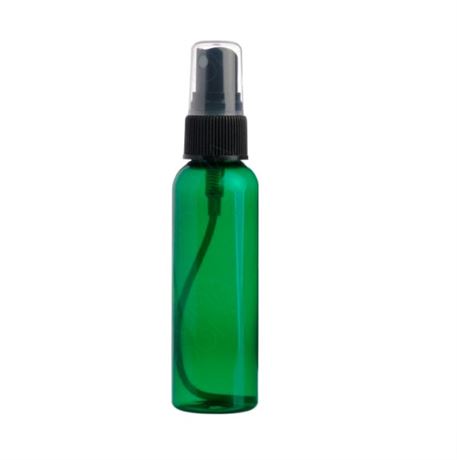 48 Pcs bulk 2 oz. Green Plastic Bottle with Black Misting Sprayer