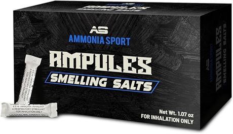 (1.07OZ) AmmoniaSport Athletic Smelling Salts - Ampules - Ammonia Inhalant