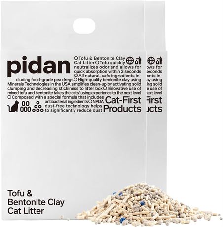pidan Mixed Tofu Cat Litter - Dust-Free, Fast Drying, and Flushable Clumping Cat