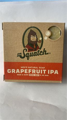 Dr. Squatch men's natural soap Grapefruit IPA 5 oz New in Box