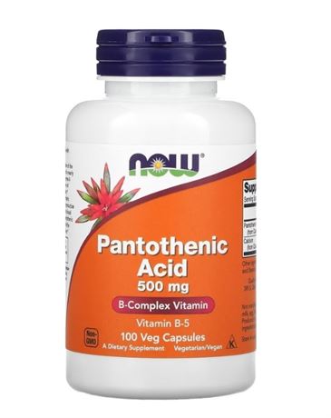 Now Pantothenic Acid 500mg 100cap