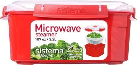 Sistema Microwave Steamer for Cooking Food and Vegetables with Steam Release Ven
