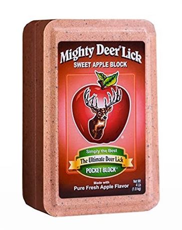 4 Lb, Mighty Deer Sweet Apple Block - Made with Pure Fresh Sweet Apple, Deer Can