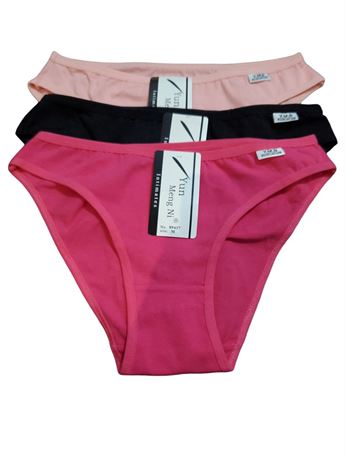 Women’s   Cotton  MEDIUM Briefs,Soft Breathable  High Cut, Low Rise (PACK  OF 3)