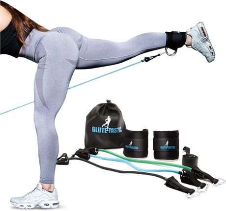 Glute-Tastic - Ankle Kickback Strap with Resistance Bands for Butt&Hip Exercise