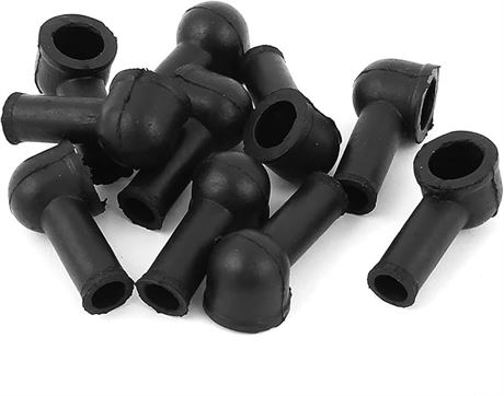 uxcell Terminal Insulating Covers 12mm x 8mm 10 Pcs Black