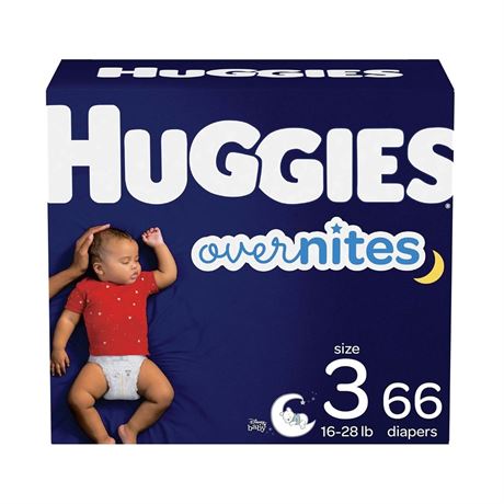 Huggies Overnites Nighttime Overnight Breathable Comfortable Diapers