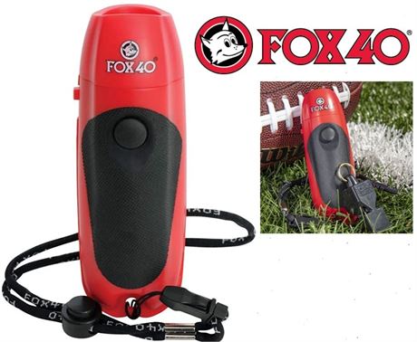 Fox 40- Electronic Whistle, 3 Tones, Includes Lanyard and Battery