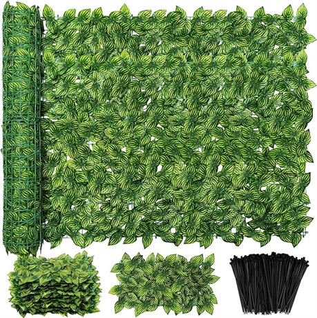 Artificial Ivy Privacy Fence Screen, 120x60 Inch Artificial Faux Ivy Hedge, Expa