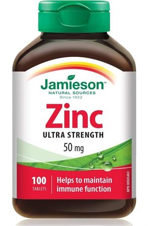 Jamieson Laboratories Zinc 50 Mg, 100 Count - See Description and Pictures