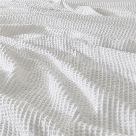 KING , 100% Cotton Waffle Weave Premium Blanket. Lightweight and Soft