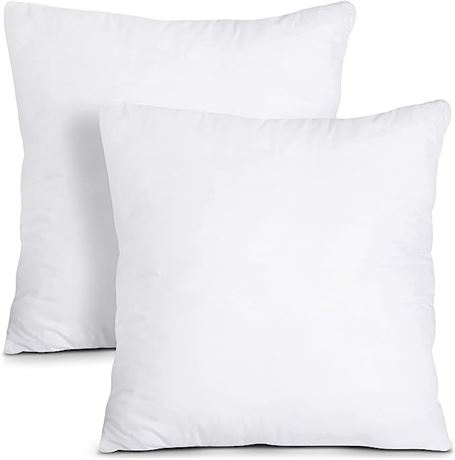 Utopia Bedding Throw Pillows (Pack of 2, White) - 16 x 16 Inches Bed and Couch P