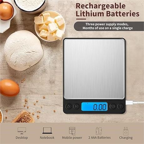 Small Digital Gram Scale 1000g by 0.01g, MEIYA High Accuracy Scale for Food Ounc