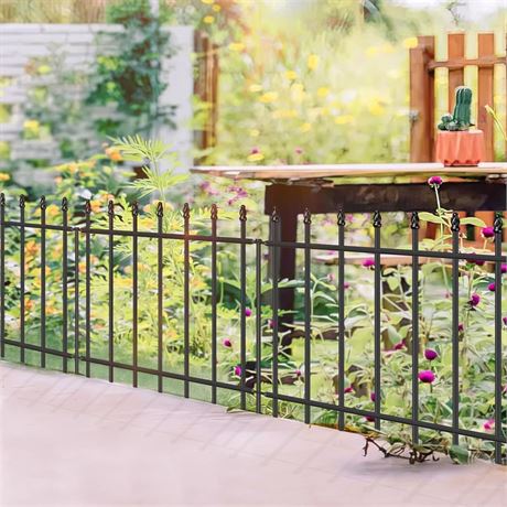 Decorative Metal Garden Fence 24 in H x 10 ft L