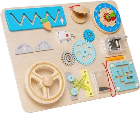 Montessori Busy Board Kids Busy Board Wooden Sensory To...