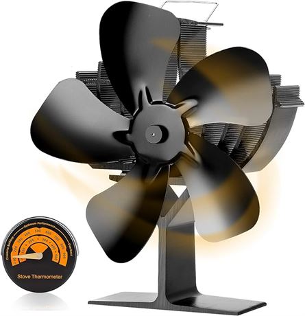 CWLAKON Wood Stove Fan, Large Size Heat Powered Firepl...