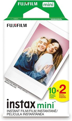 Fujifilm Instax Mini Instant Film Twin Pack (White), 20 photos- 2 PACK