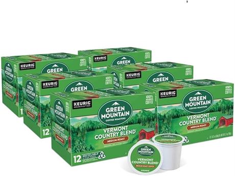 Green Mountain Coffee Vermont Country Blend, Keurig K-Cups, 72 Count