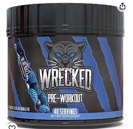 Huge Supplements Wrecked Pre-Workout, 30G+ Ingredients Per Serving to Boost Ener