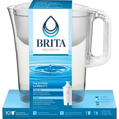 Brita® Large 10 Cup Water Filter Pitcher w/ Filter, BPA Free *SEE DESCRIPTION