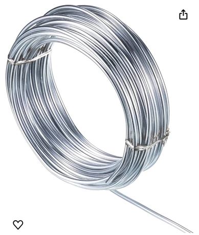 16 Gauge Aluminum Wire 131.2Ft Silver Aluminum Wire 1.5mm Metal Craft Armature W