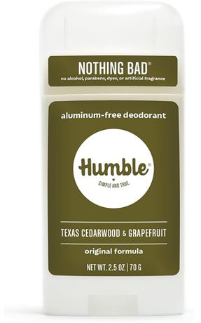 Humble All Natural Deodorant, Aluminum and Paraben Free, Cruelty Free Men's