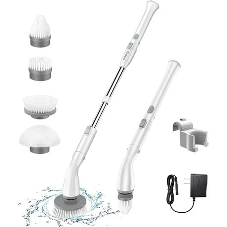 Homitt Electric Cordless Power Scrubber Mini (HM402A) with 3 Cleaning Brush Head