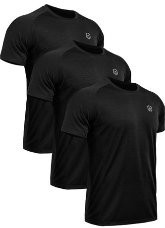 NELEUS Men's Dry Fit Mesh Athletic Shirts, Pack of 3