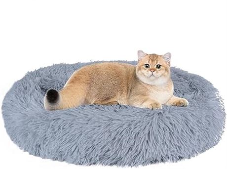 23 x 23 Inch, Oziral Calming Dog Bed for Small Medium Large Dogs, Soft Plush Rou
