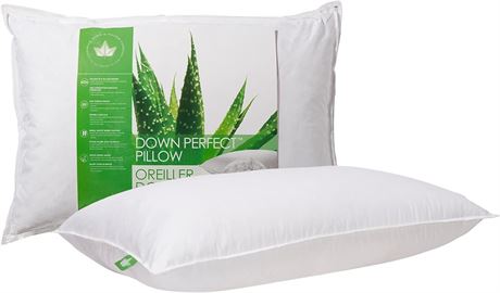 Canadian Down & Feather Co. - Medium Support Down Perfect Pillow Standard Size