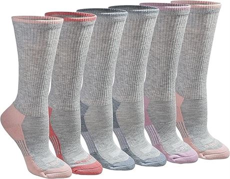 Size: 9-13, Dickies womens Dritech Advanced Moisture Wicking Crew Sock 6-pack