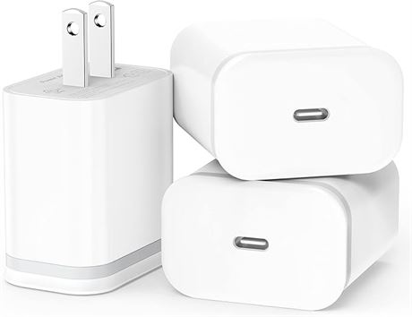 INCORIC, iPhone 15 14 13 12 11 Charger Cube 3-Pack Plug Charging Block for 15