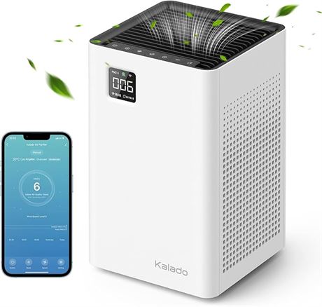 Kalado Smart Air Purifier with HEPA H13 Filter Coverage up to...