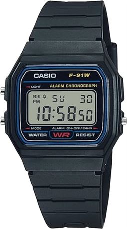 Casio Classic F91W Series Quartz Watch | Water Resistant |1/100 Second Stopwatch