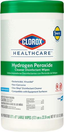 Clorox Healthcare Hydrogen Peroxide Wipes, 95 Count