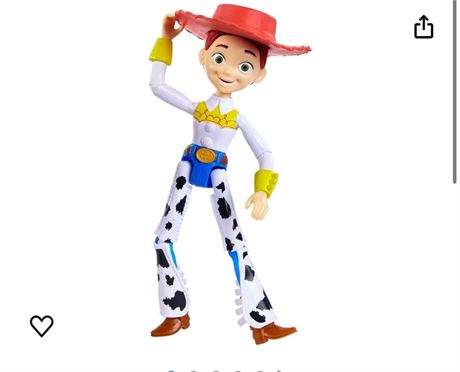 Mattel Disney and Pixar Toy Story Jessie Action Figure, Posable Character in Sig