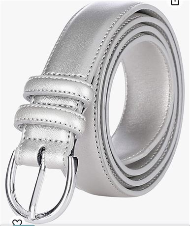 Falari Women Genuine Leather Belt Fashion Dress Belt With Single Prong Buckle 60