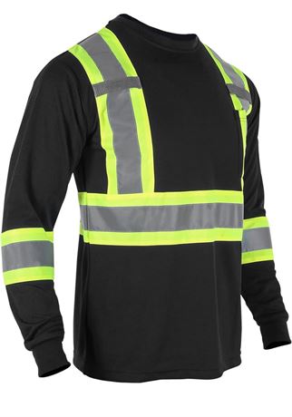 High Visibility Reflective Safety Shirt for Men ANSI Class 2 Construction Work B
