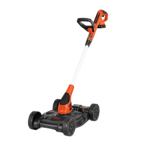 BLACK+DECKER 20V MAX Cordless 12 Lithium-Ion 3-in-1 Trimmer/Edger and Mower + 2