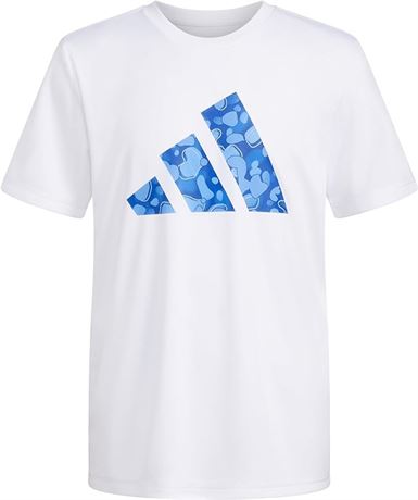 adidas Boys Moisture-Wicking Athletic T-Shirt Bos Logo Short-Sleeve