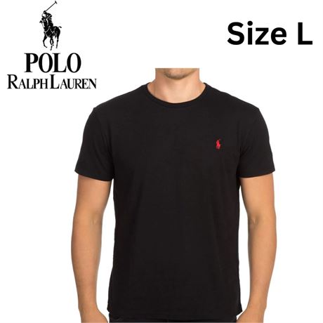 Size L, Polo Ralph Lauren Men's Crew Neck T-Shirt (Black)