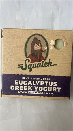 Dr. Squatch men's natural soap Eucalyptus Greek Yogurt  5 oz New in Box