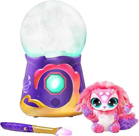 Magic Mixies Magical Misting Crystal Ball with Interactive 8 inch Pink Plush Toy