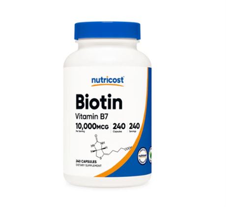 Nutricost Biotin Capsules 10000 Mcg - 240 Capsules