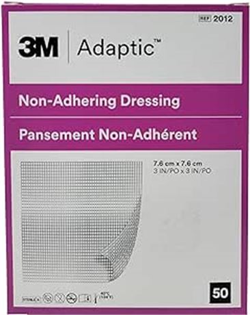 ADAPTIC Non-Adhering Dressing - Sterile 3" x 3" - 50/Bx
