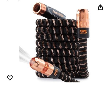 Pocket Hose Copper Bullet AS-SEEN-ON-TV Expands to 50 ft REMOVABLE Turbo Shot No